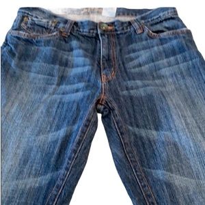 Petrol Jeans w Embroidered Pockets